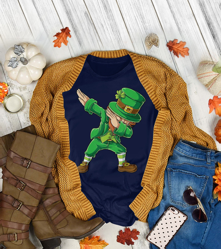 St Patricks Day Leprechaun Dabbing Boys Dab T-Shirt