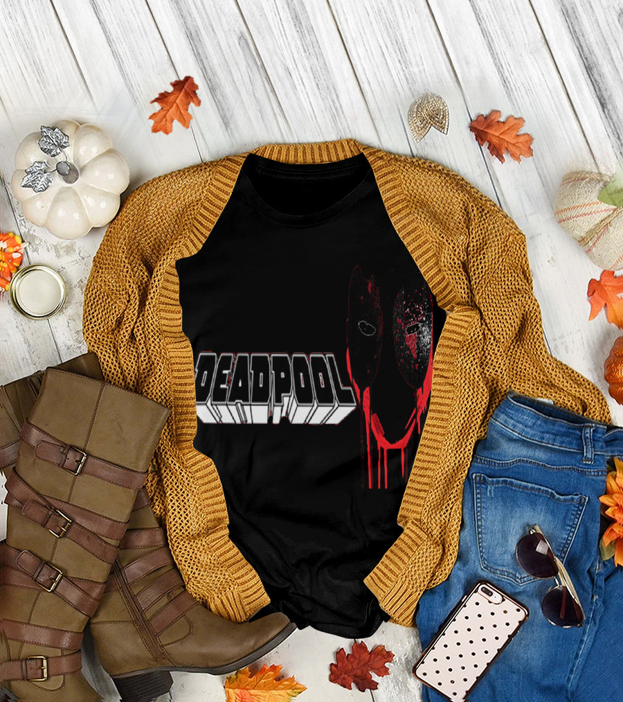 Deadpool Marvel Dripping Mask T-Shirt
