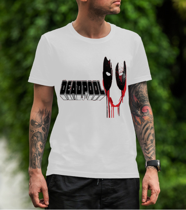 Deadpool Marvel Dripping Mask T-Shirt