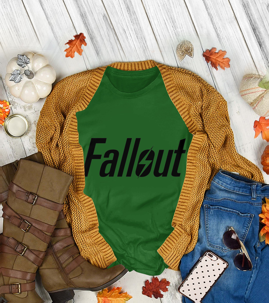 Fallout Logo Green Background T-Shirt