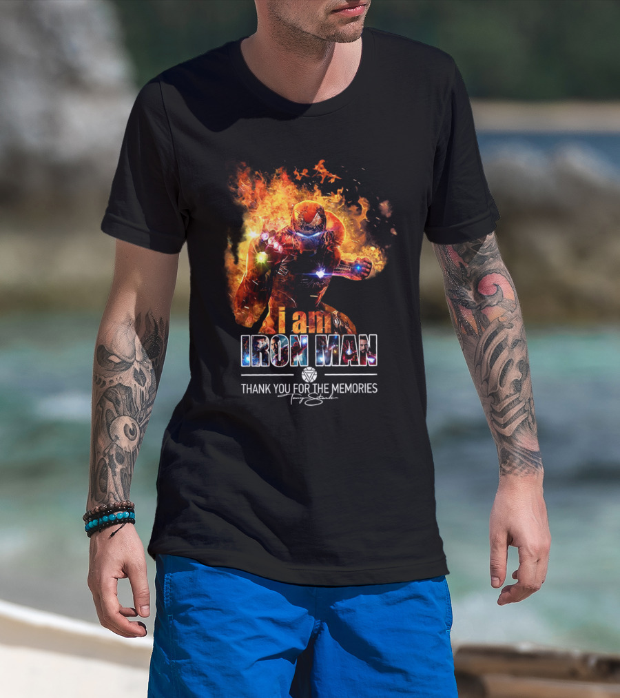 I Am Iron Man Avengers Thank You For The Memories T-Shirt