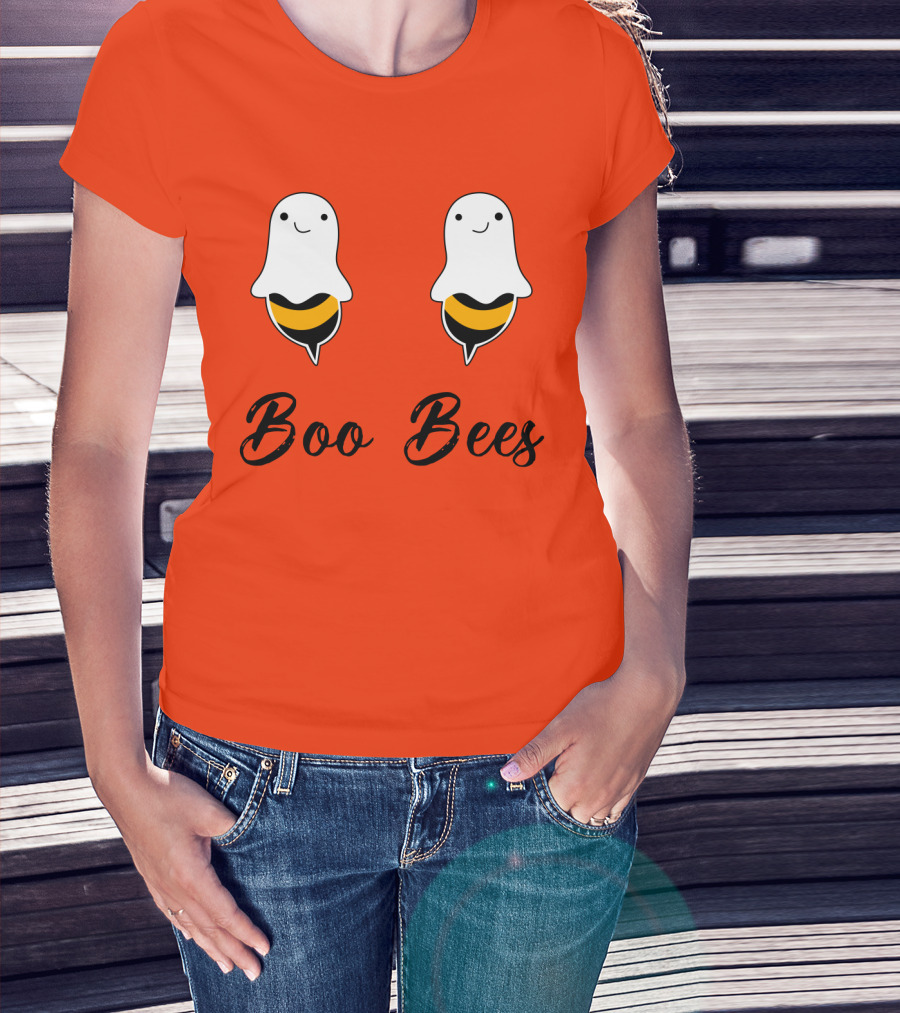 Boo Bees Funny Ghost Bee Pun Halloween T-Shirt