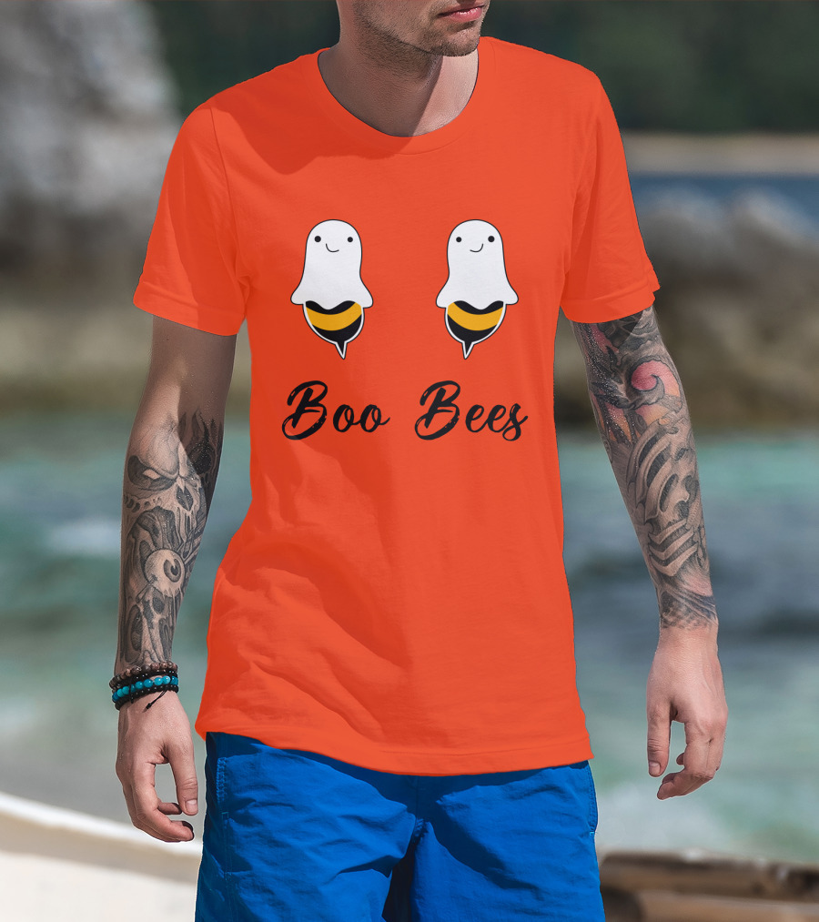 Boo Bees Funny Ghost Bee Pun Halloween T-Shirt