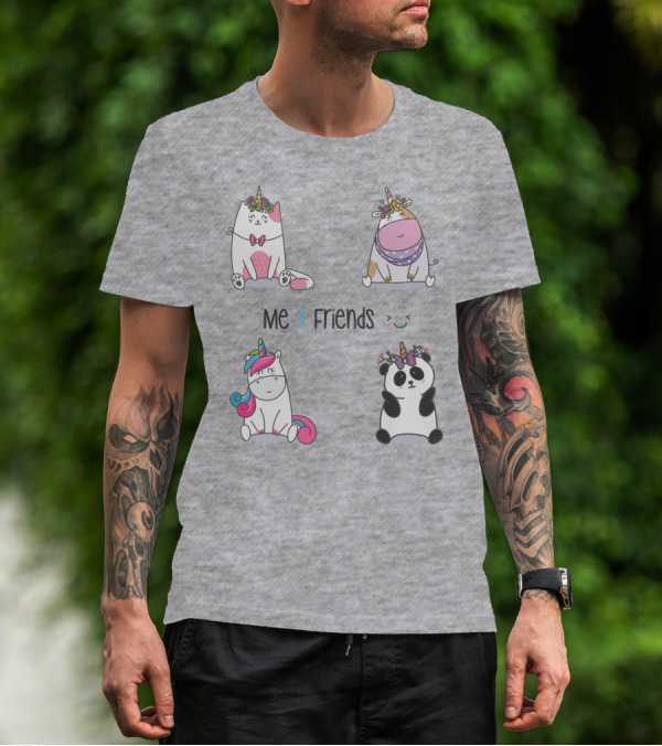 Me And Friends Cute Animal Collection T-Shirt