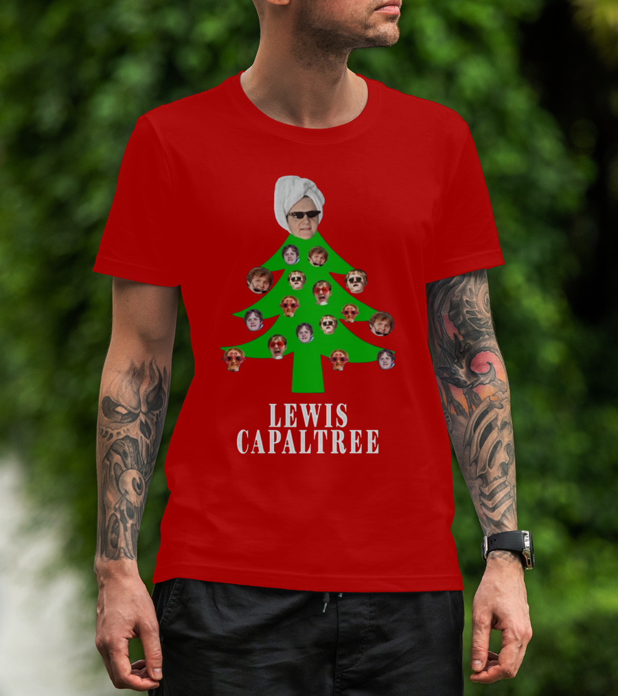 Lewis Capaltree Christmas Tree Face Collage Jumper T-Shirt