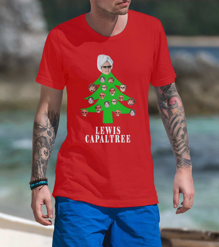 Lewis Capaltree Christmas Tree Face Collage Jumper T-Shirt