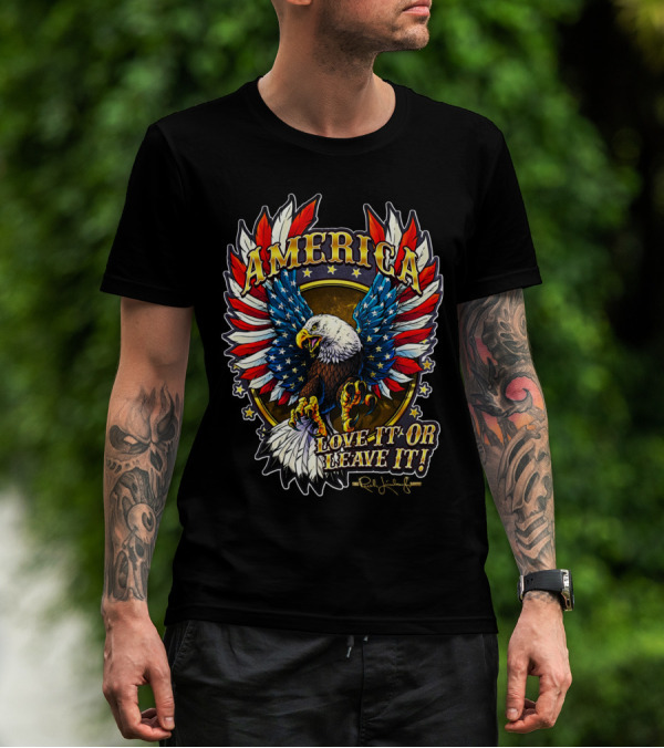 America Love It Or Leave It Bald Eagle Stars The Rush Limbaugh Show T-Shirt