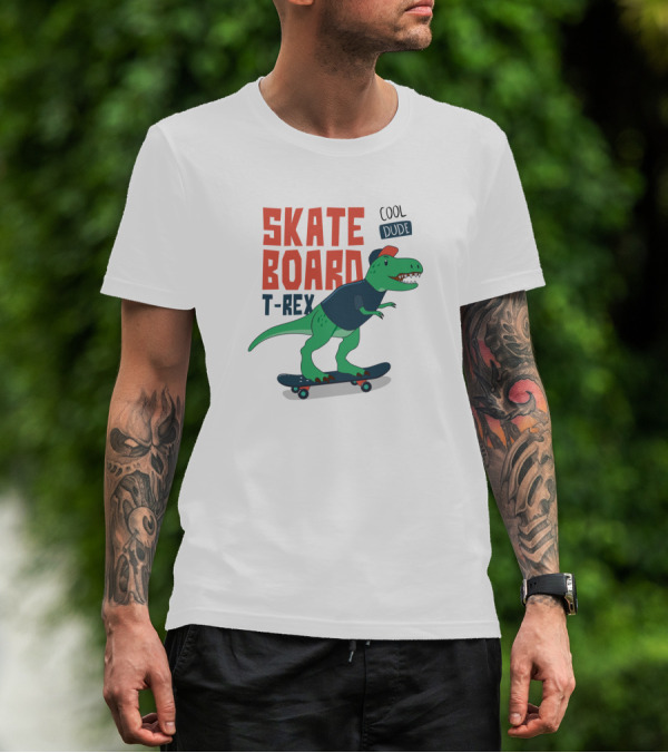 SKATEBOARD T-REX COOL DUDE T-Shirt
