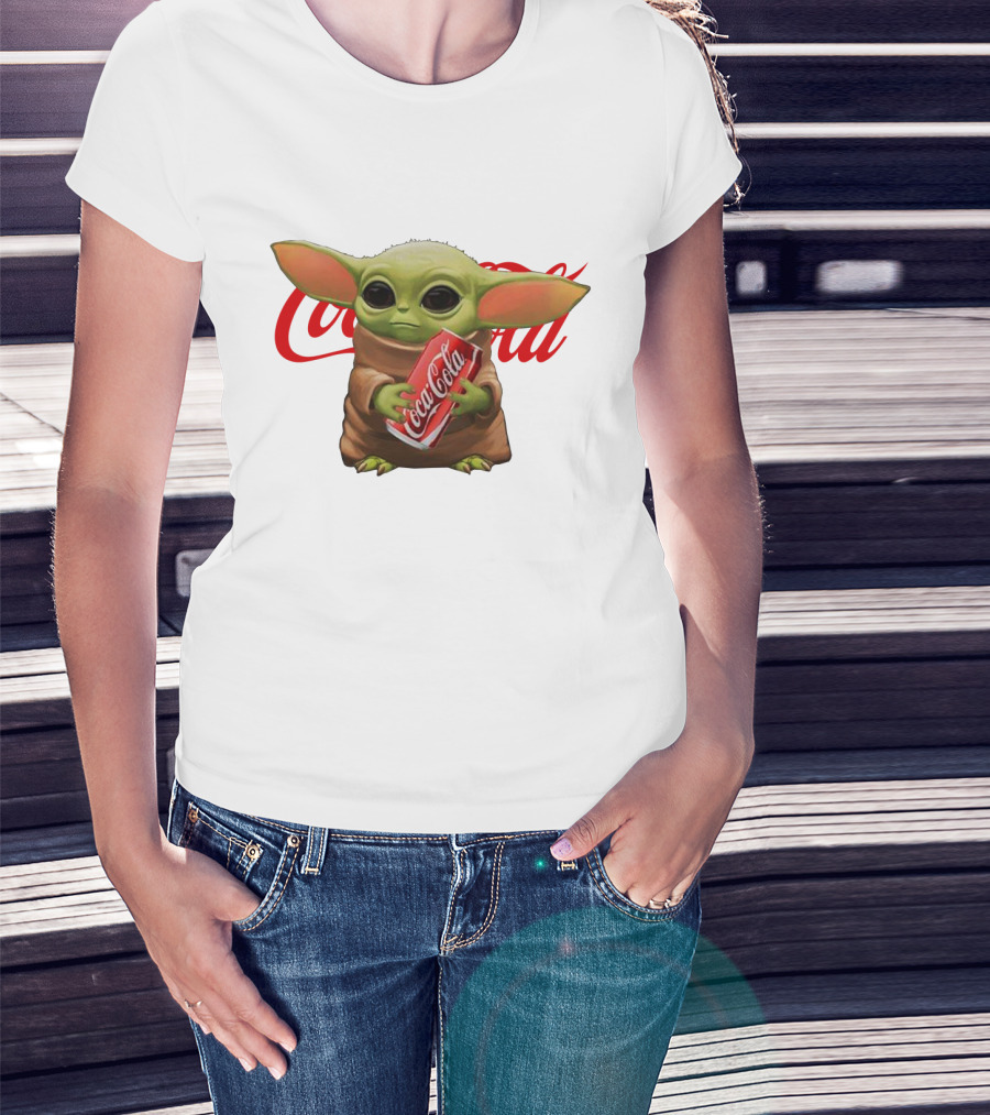Baby Yoda Holding Coca Cola Iconic Red T-Shirt