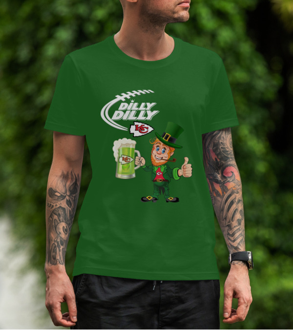Dilly Dilly Chiefs Leprechaun St Patrick's Day Drink T-Shirt