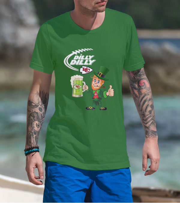 Dilly Dilly Chiefs Leprechaun St Patrick's Day Drink T-Shirt