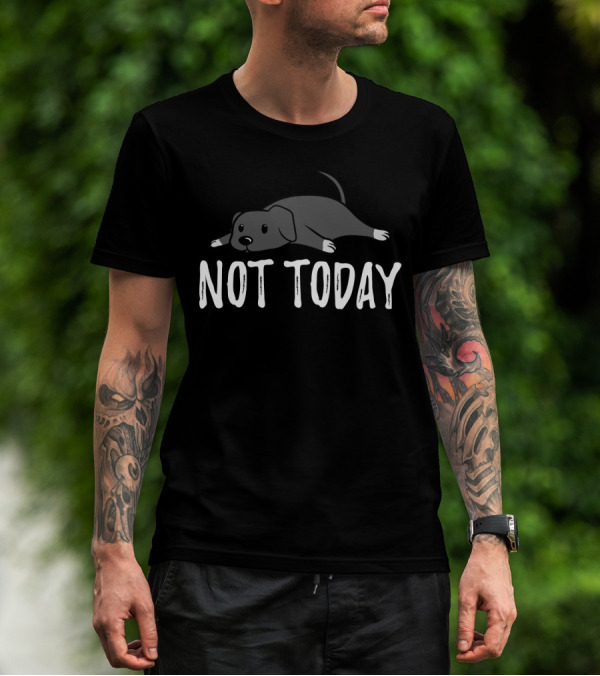 NOT TODAY GREAT DANE DOG CARTOON T-Shirt
