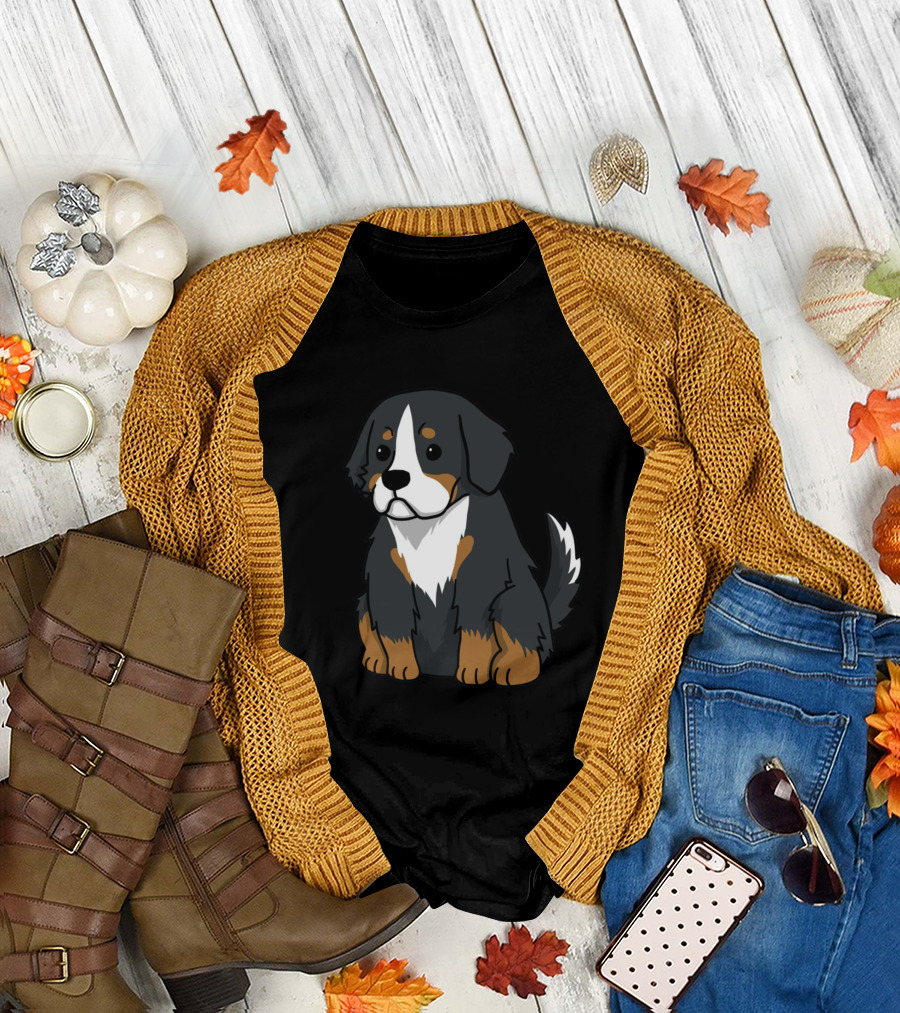 BERNESE Mountain Dog Cartoon Puppy Cute T-Shirt