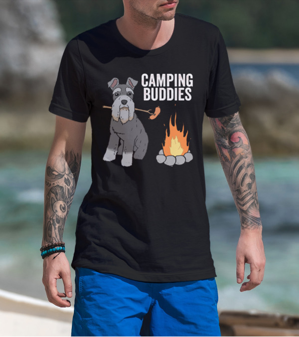 Schnauzer And Campfire Fun: Camping Buddies Delight T-Shirt