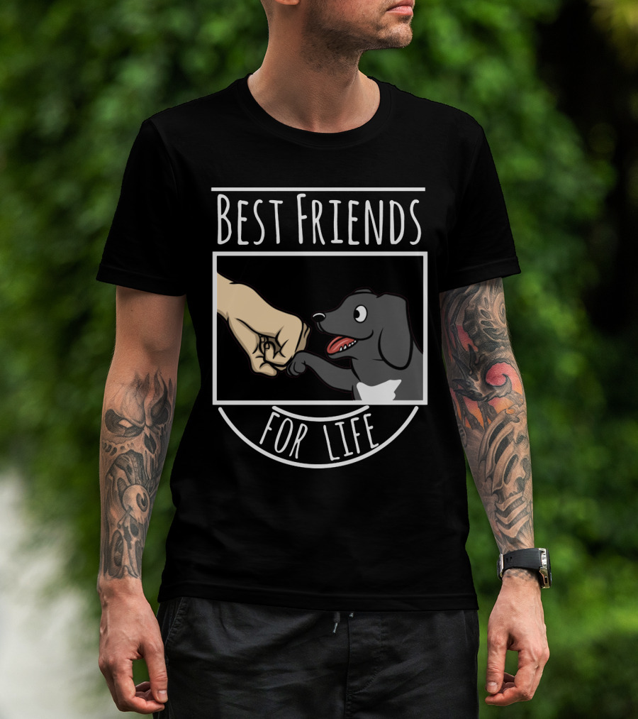 Best Friends For Life Great Dane Fist Bump Dog Companion T-Shirt