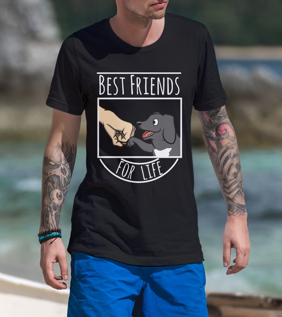 Best Friends For Life Great Dane Fist Bump Dog Companion T-Shirt