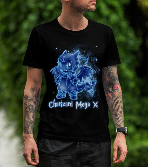 Charizard Mega X Pokemon Patronus T-Shirt