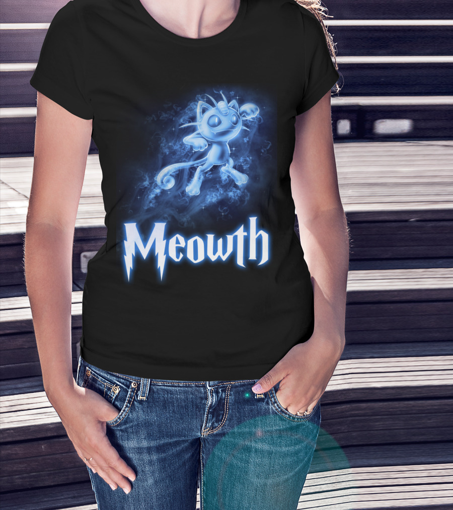 Meowth Pokemon Wizardry Aura T-Shirt