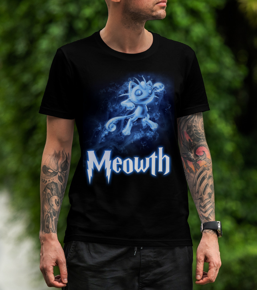 Meowth Pokemon Wizardry Aura T-Shirt