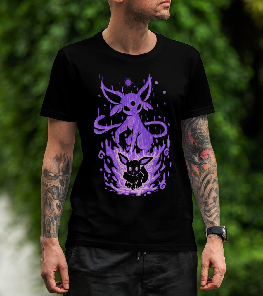 Evolution Pokemon Espeon Eevee Transformation T-Shirt