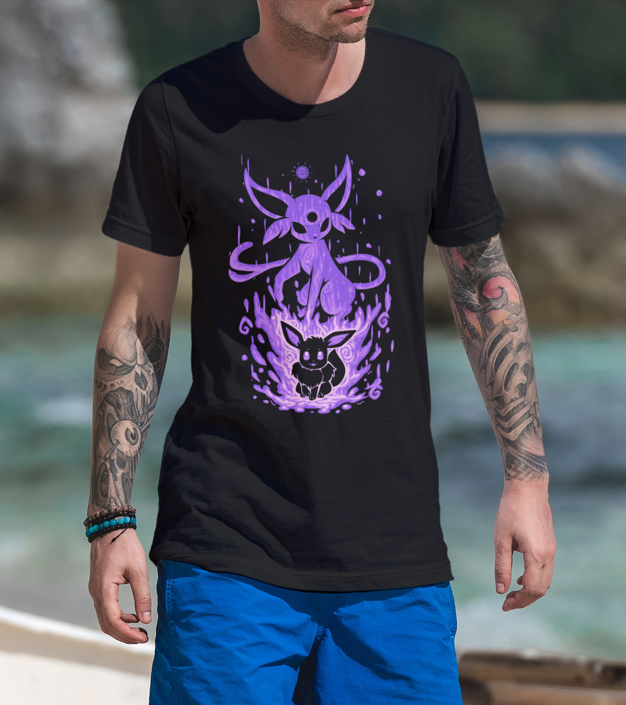 Evolution Pokemon Espeon Eevee Transformation T-Shirt