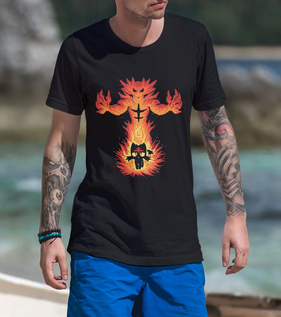 Litten To Incineroar Evolution Fire Pokemon T-Shirt
