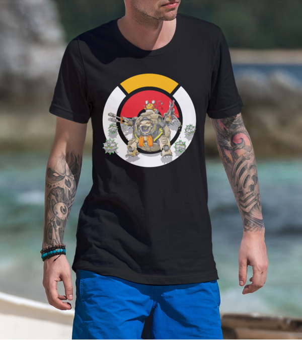 POKEMON X OVER DEDENNE X HAMMOND LOGO CIRCLE WITH FERROTHORN T-Shirt