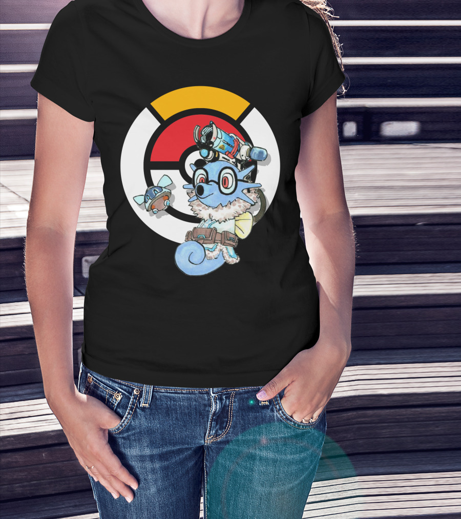 POKEMON X HORSEA MAY Crossover With Hat Glasses Backpack And Poké Ball T-Shirt