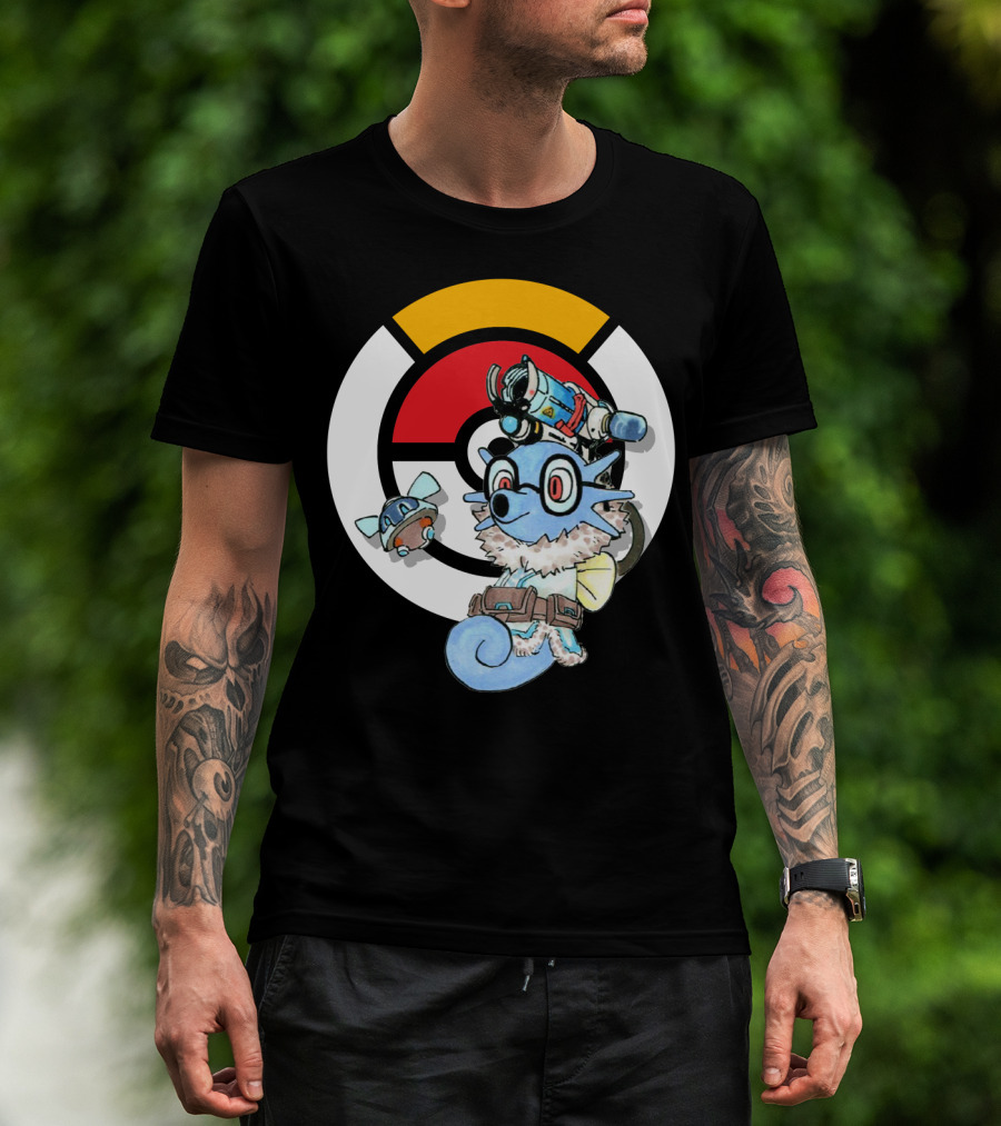 POKEMON X HORSEA MAY Crossover With Hat Glasses Backpack And Poké Ball T-Shirt