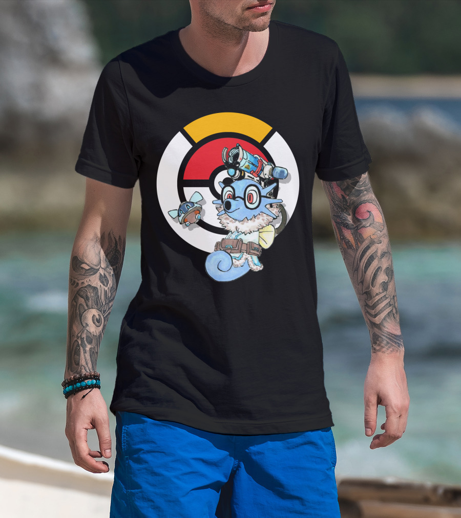 POKEMON X HORSEA MAY Crossover With Hat Glasses Backpack And Poké Ball T-Shirt