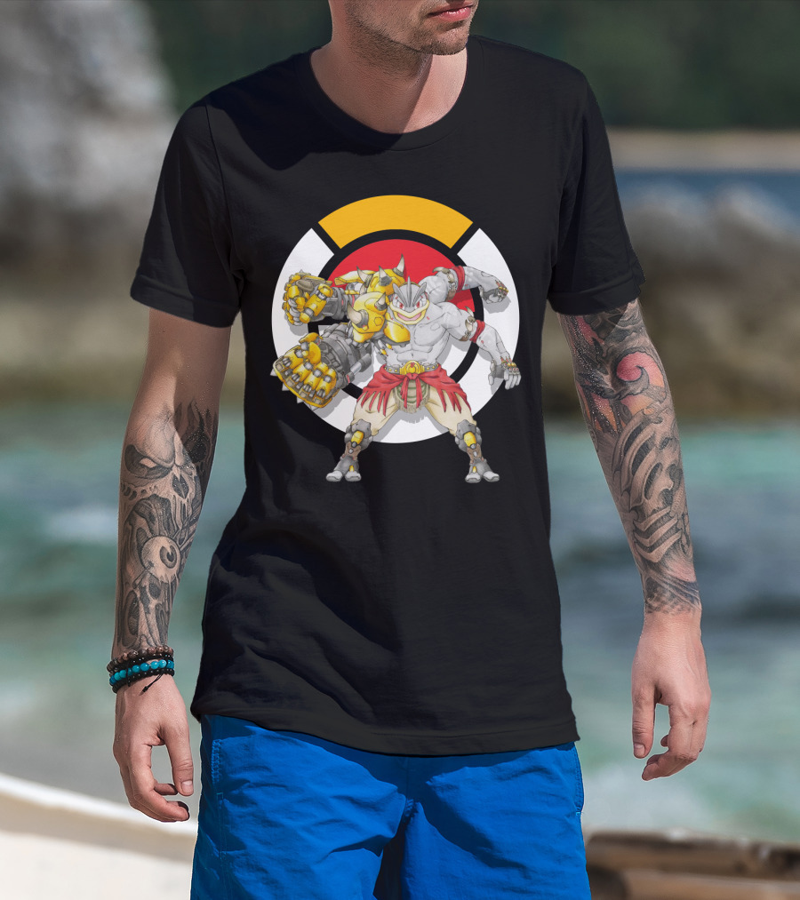 POKEMON X OVERWATCH MASHUP MACHAMP X DOOMFIST T-Shirt