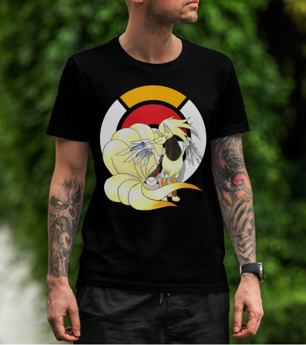 POKEMON X NINETAILS X MERCY Overwatch Crossover T-Shirt