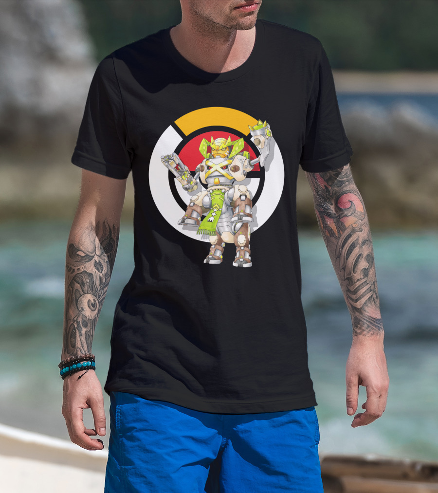 Pokemon X Over Terrakion Metagross Orisa Mecha Crossover T-Shirt