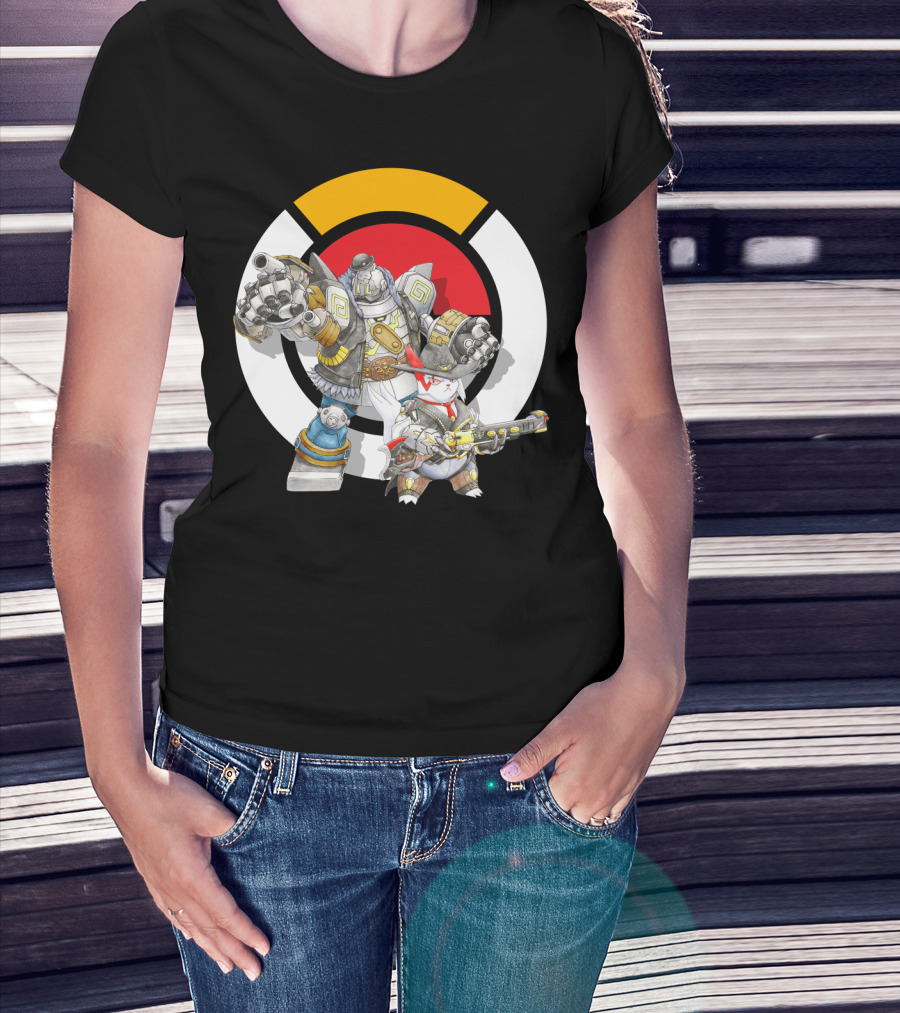Pokemon X Overwatch Zangoose Torbjorn Mecha T-Shirt