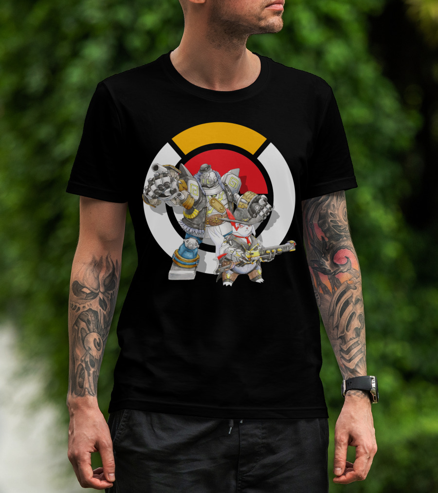 Pokemon X Overwatch Zangoose Torbjorn Mecha T-Shirt