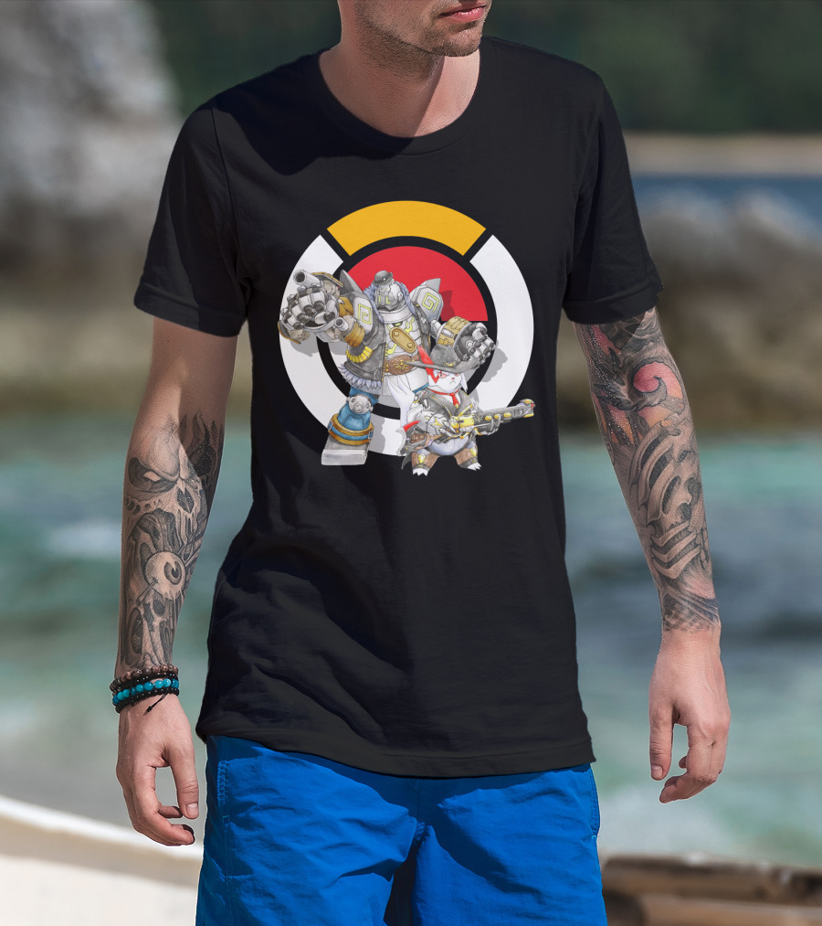 Pokemon X Overwatch Zangoose Torbjorn Mecha T-Shirt