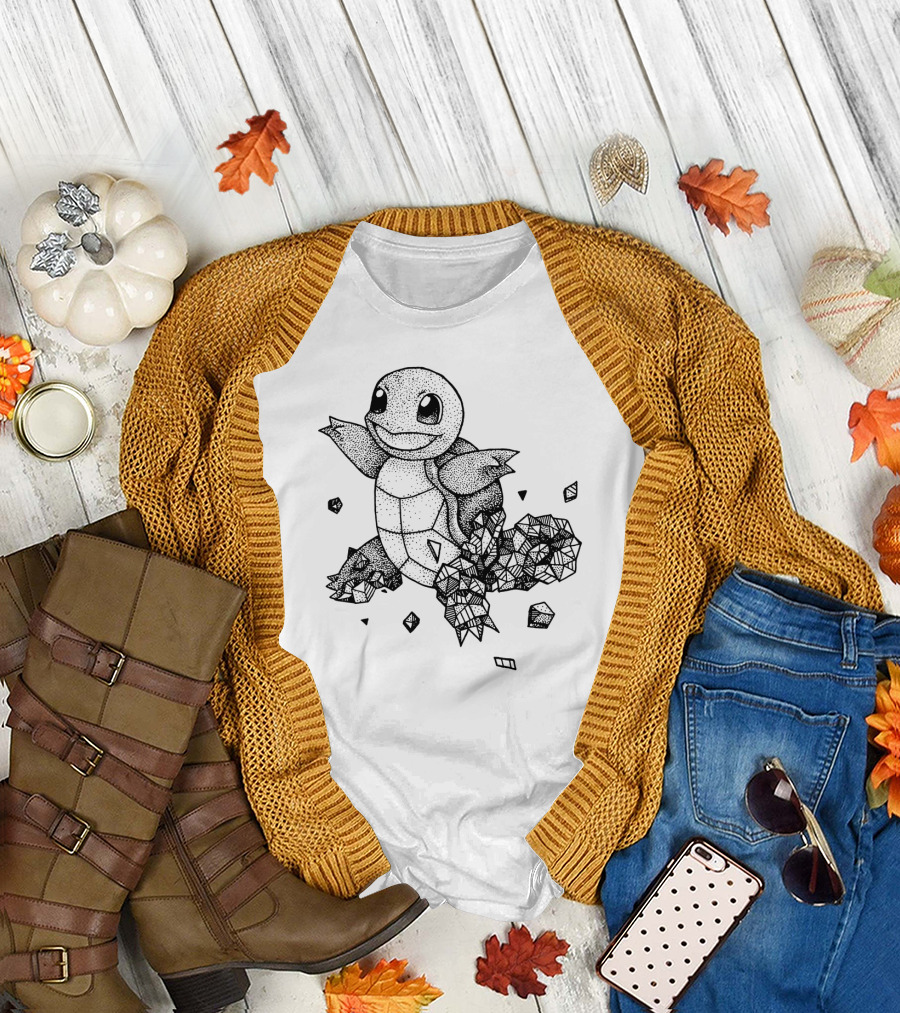 GEOLOGY STYLE SQUIRTLE POLYGONAL T-Shirt