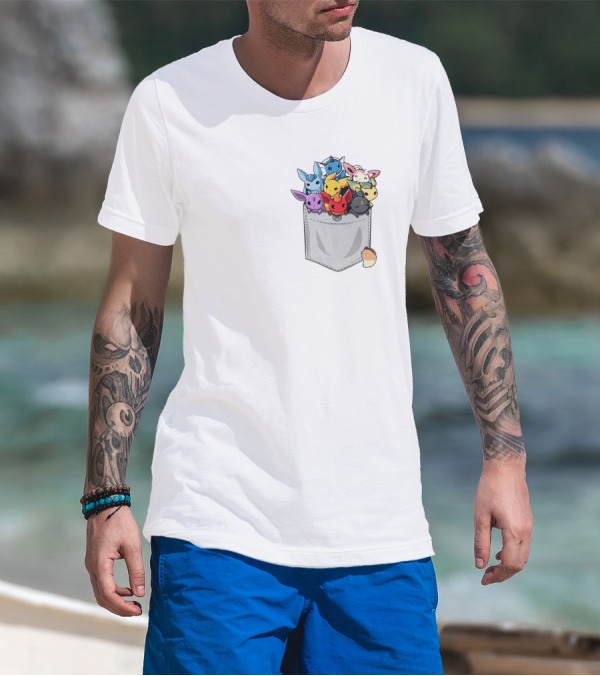 EEVEELUTION POKEMON POCKET CUTE CHARACTER COLLECTION T-Shirt