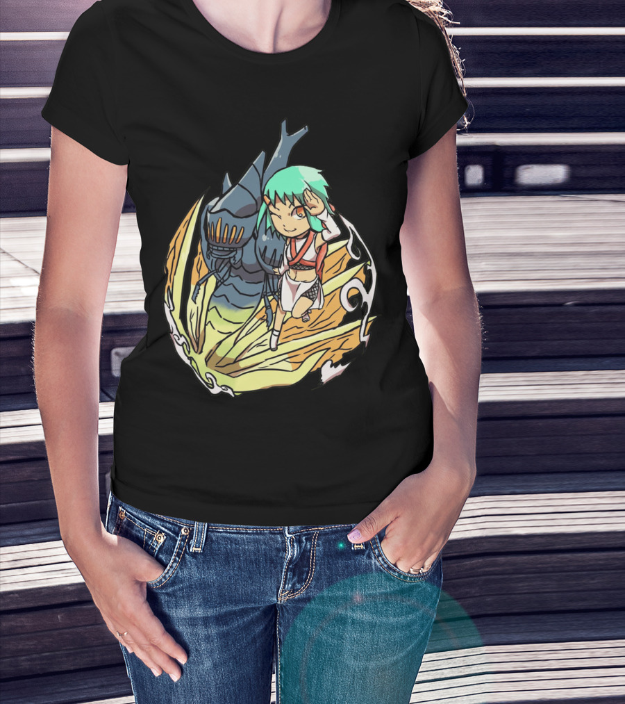 Princess Nausicaä Chibi And Ohmu Companion T-Shirt
