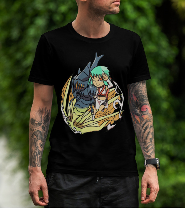 Princess Nausicaä Chibi And Ohmu Companion T-Shirt