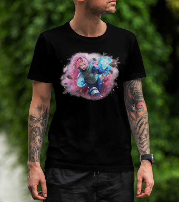 Haruno Sakura Ninja Magic Power Burst T-Shirt
