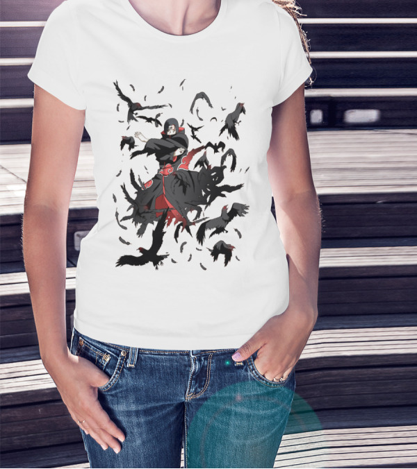 Itachi Jutsu Uchiha Crows Sharingan Manga Anime Clan T-Shirt
