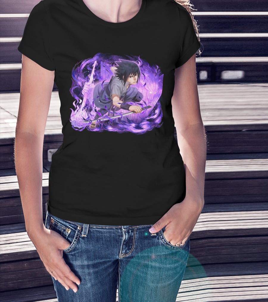 Sasuke Uchiha Purple Chakra Sword T-Shirt