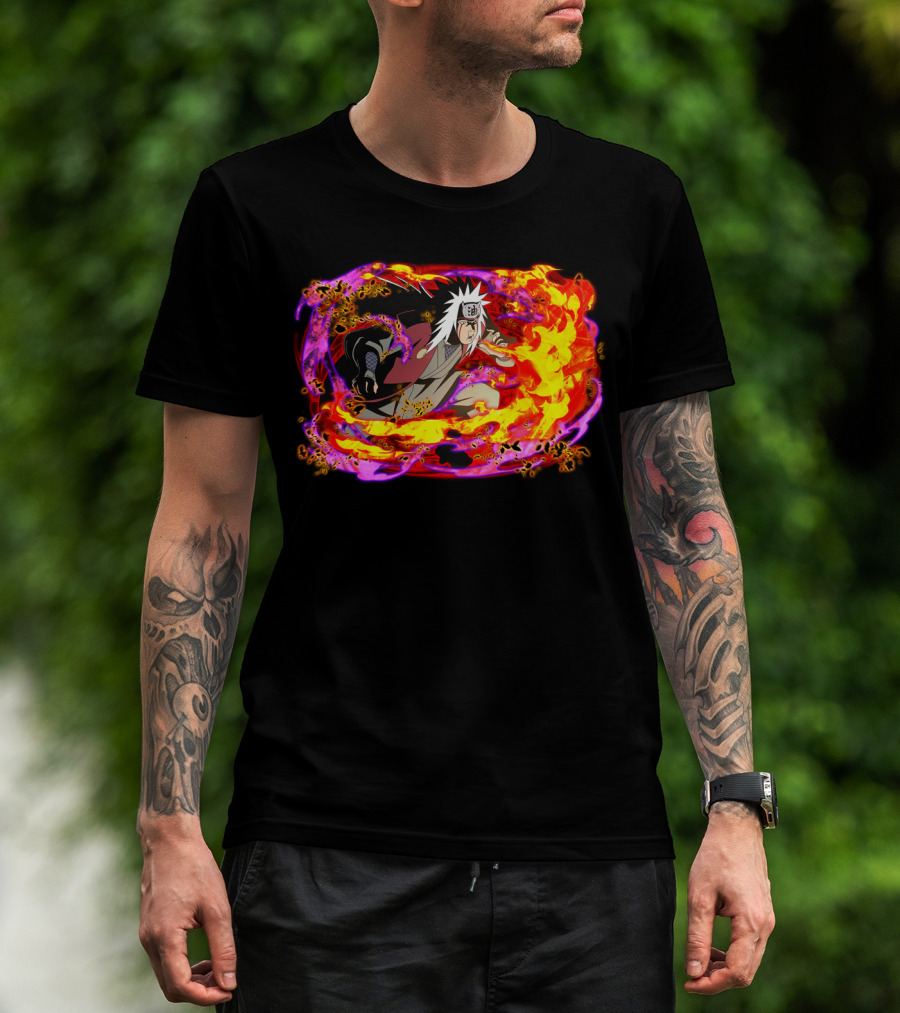 Jiraiya Fire And Magic Aura Ninja Character T-Shirt