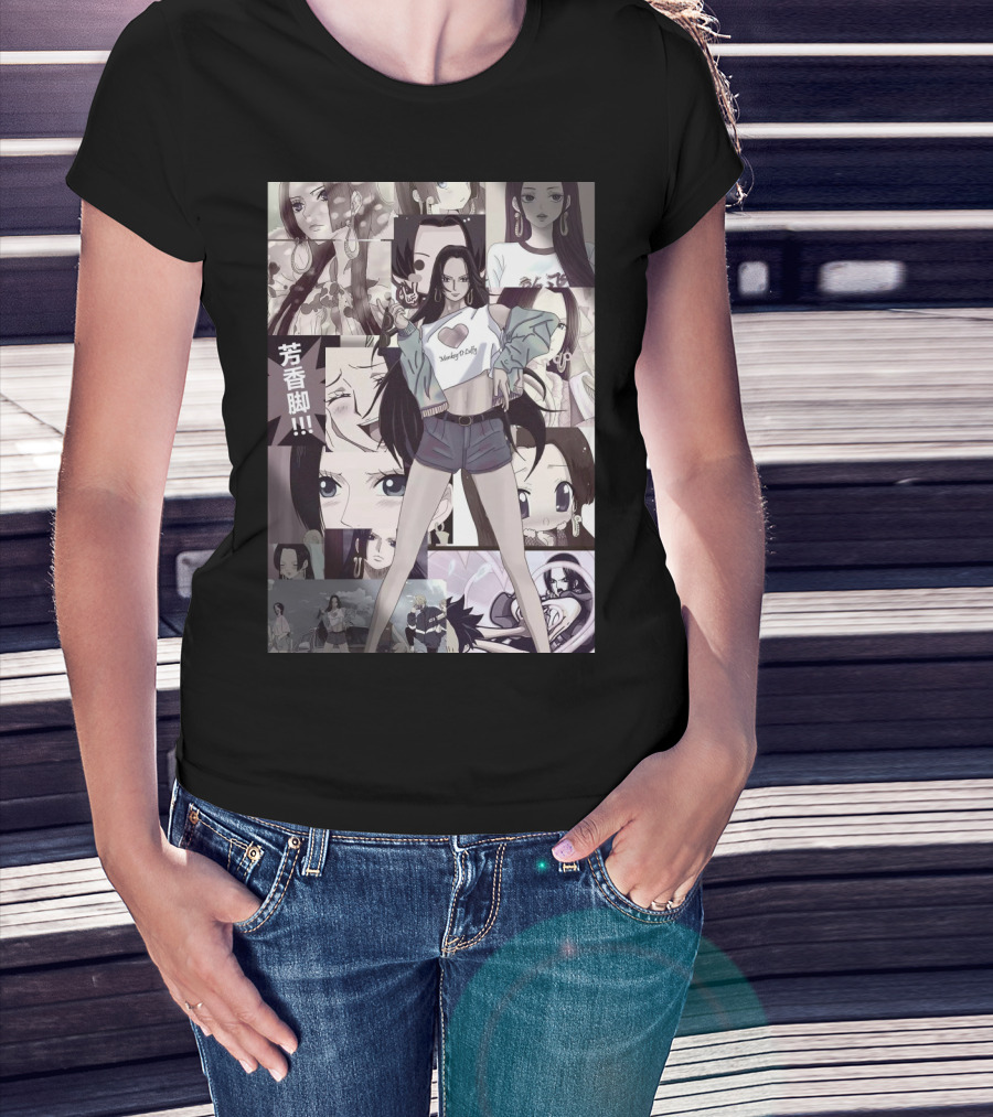 Hancock Boa Hancock Anime Collage Manga Styled Character Panels T-Shirt