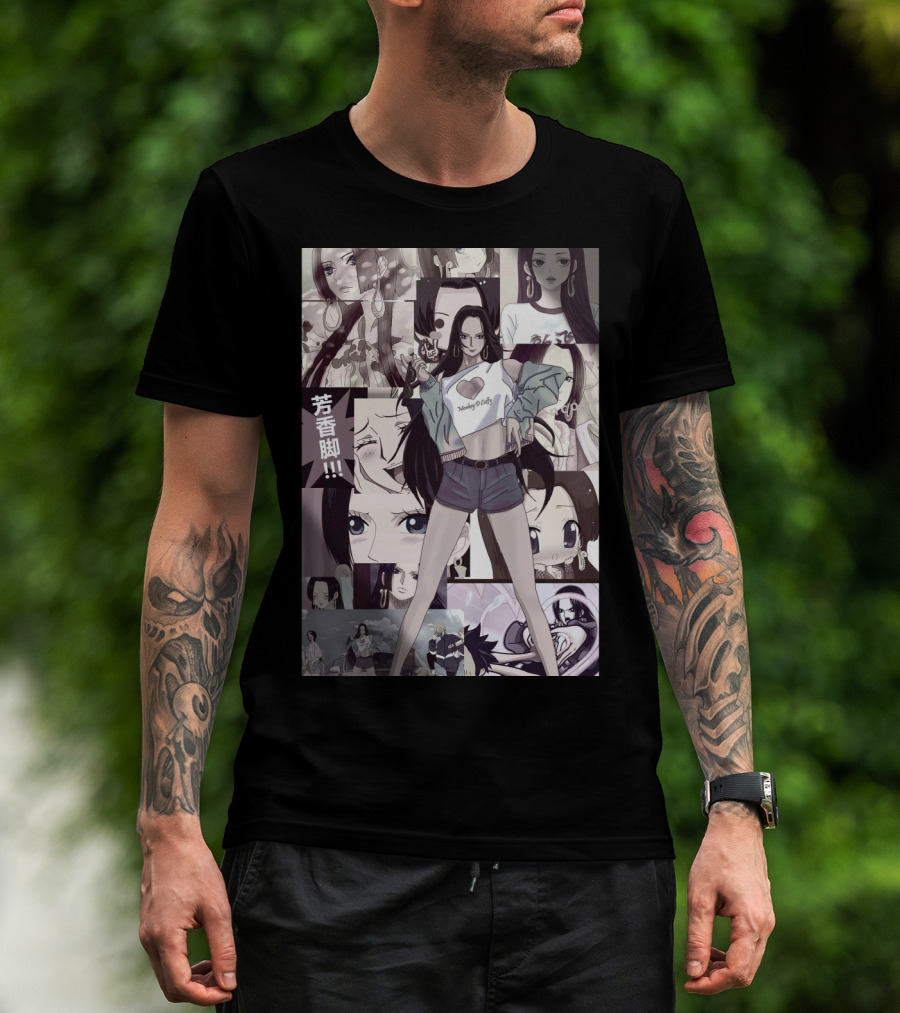 Hancock Boa Hancock Anime Collage Manga Styled Character Panels T-Shirt