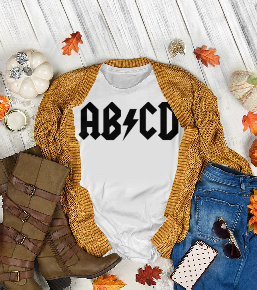 ABCD Lightning Bolt Back To School Alphabet T-Shirt