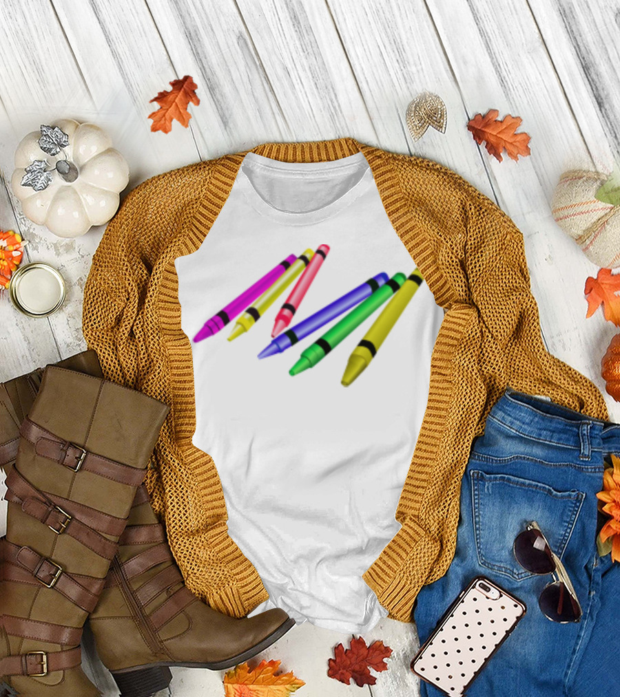 Vibrant Color Pencil Back to School Essentials T-Shirt