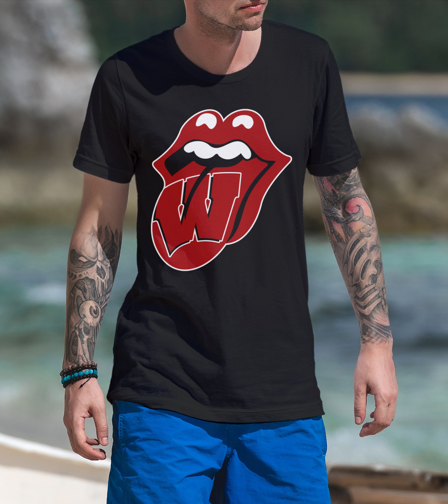 Wisconsin Badgers Rolling Stones T-Shirt