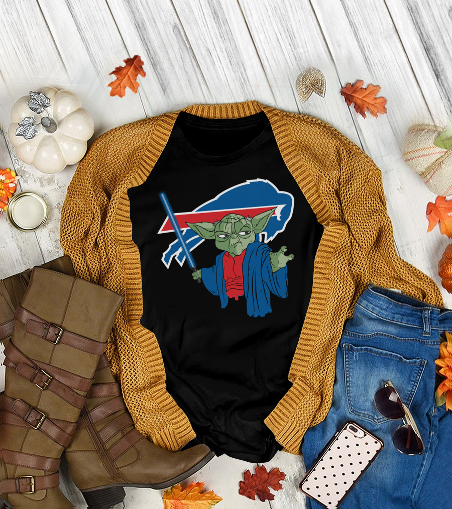 Buffalo Bills Yoda Jedi Fan Crossover T-Shirt